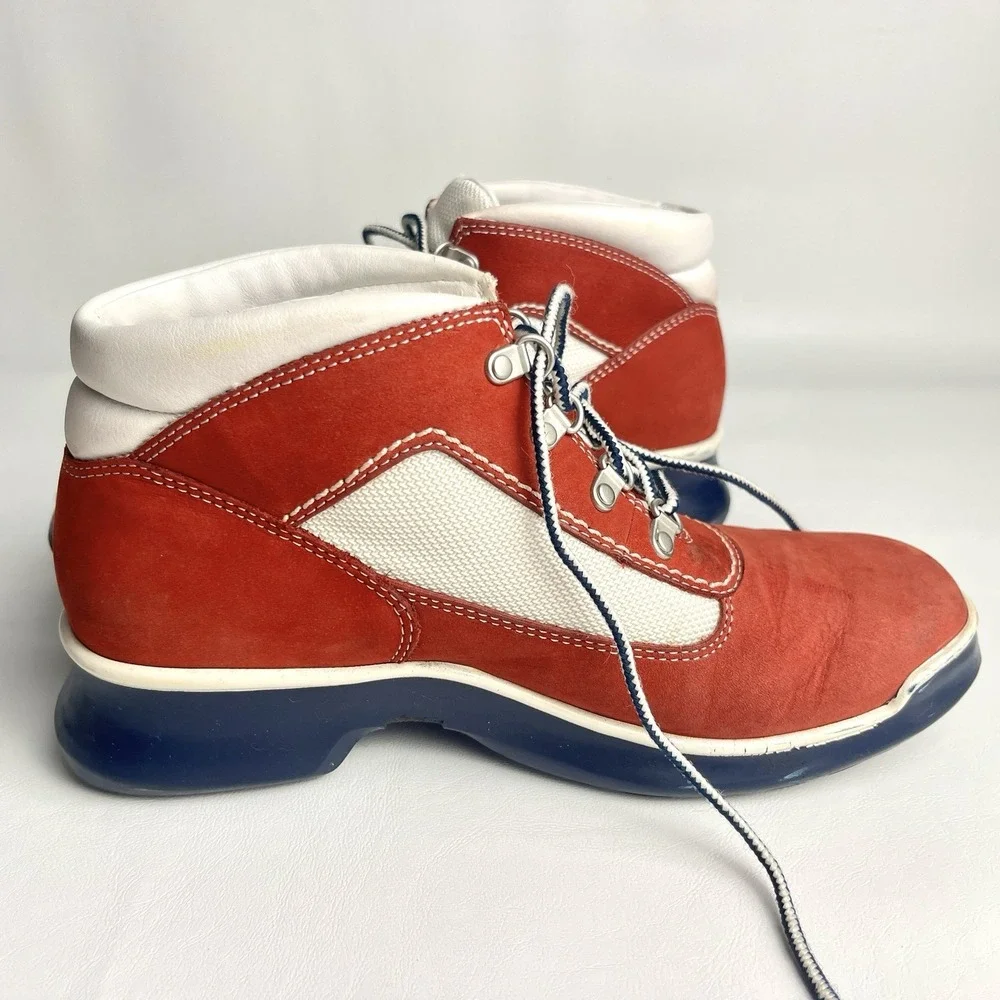 VTG Timberlands Red Suede Euro Women's Lady Field BT Hiking Boots Size 8.5 | 39‎